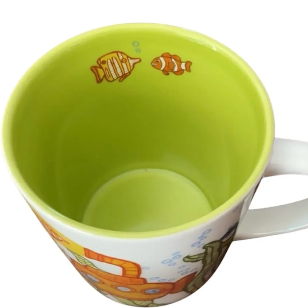 Starbucks Under The Sea Submarine Sea Life Mug Yellow Submarine 2010 mug